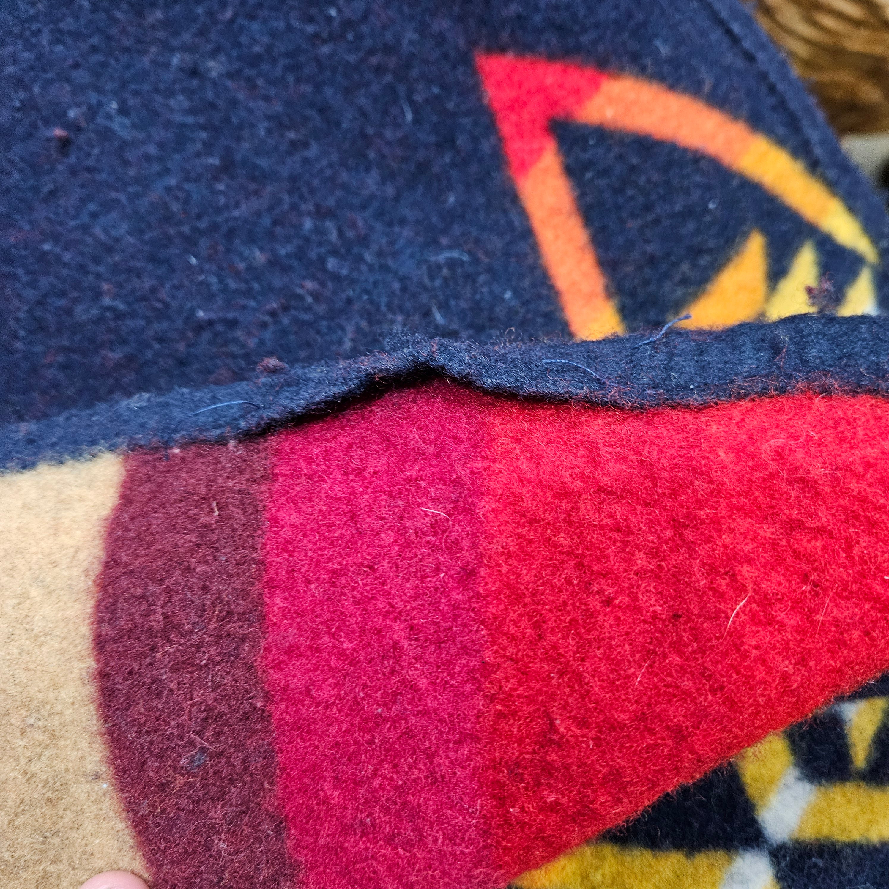 Pendleton Beaver State Reversable Blanket Featuring Black Red Orange Brown