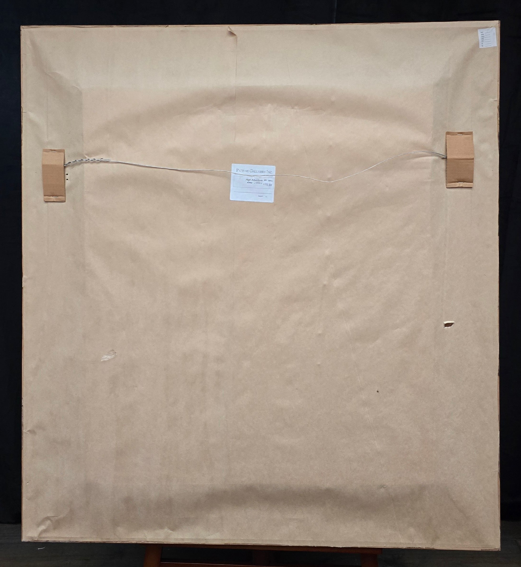 Two Black Bear Cubs Climbing in a Pine Tree with a Wood Frame