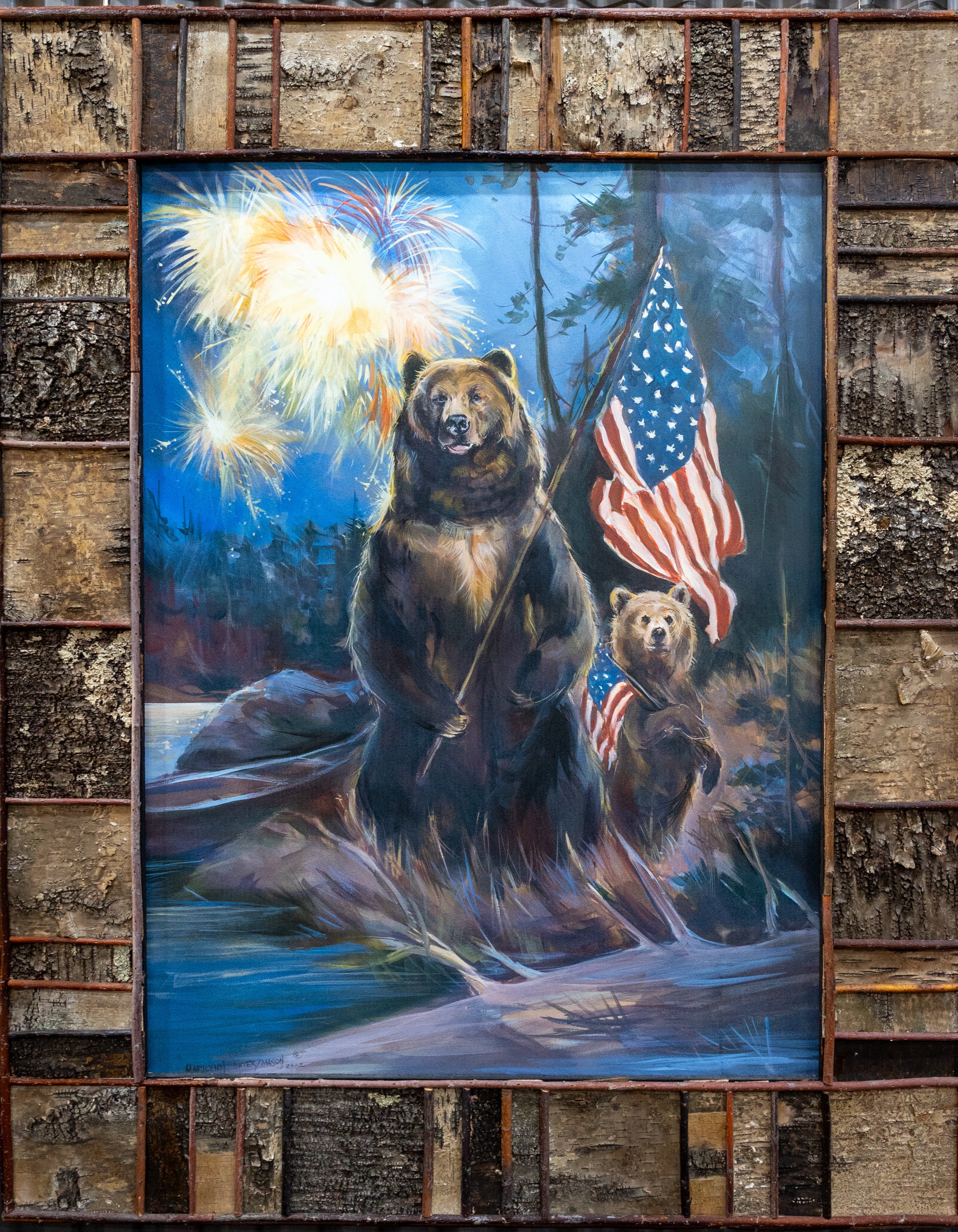 2002 " Forth in the Forest " Canvas Transfer by Marilynn Dwyer Mason