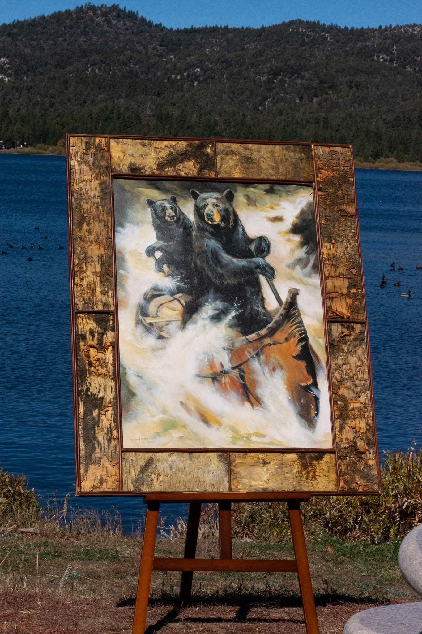 "Running Rapids" Numbered Limited Addition Canvas Transfer By Marilynn Dwyer Mason 2006