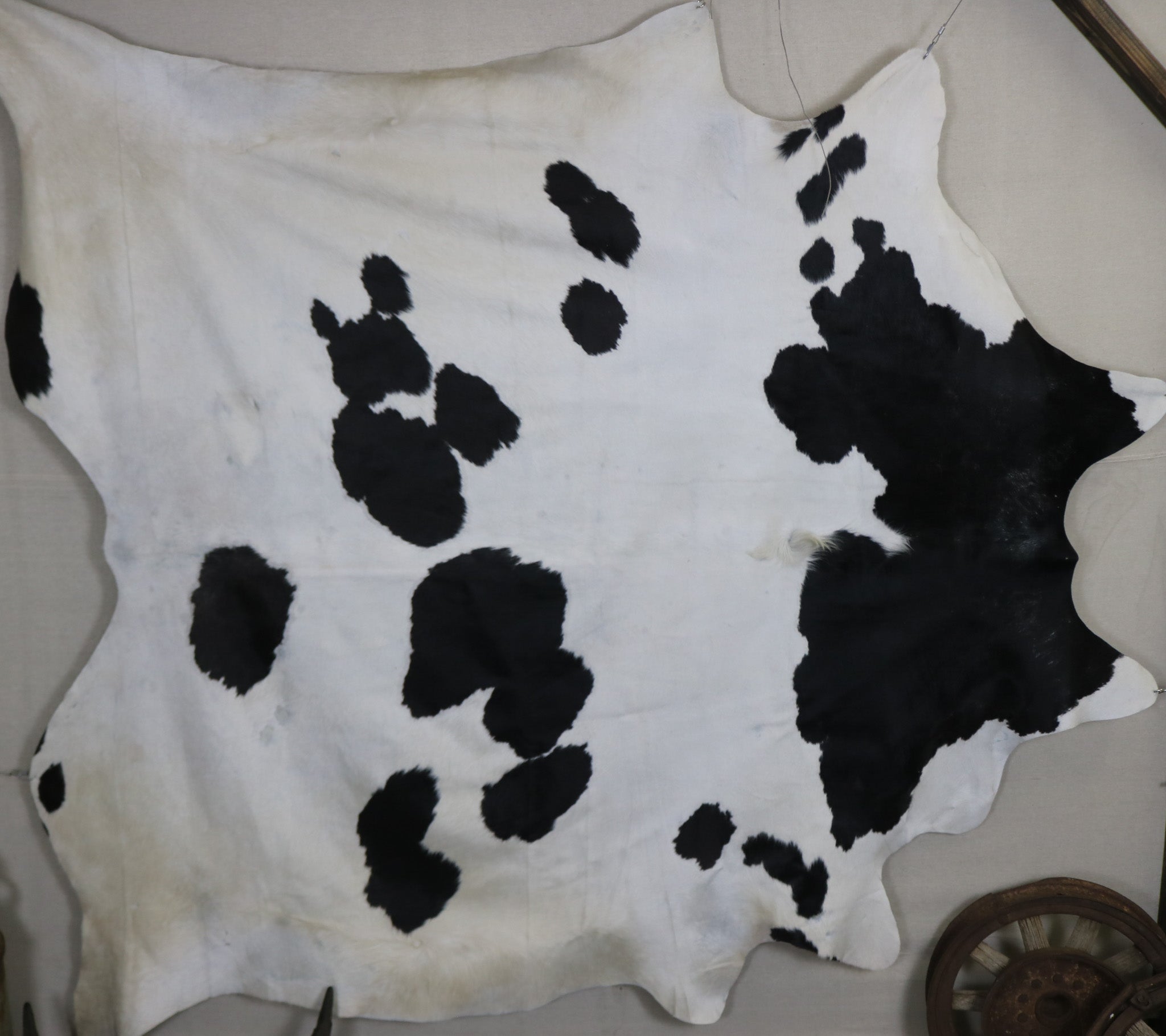 Stunning Black and White Cowhide Handmade in Brazil