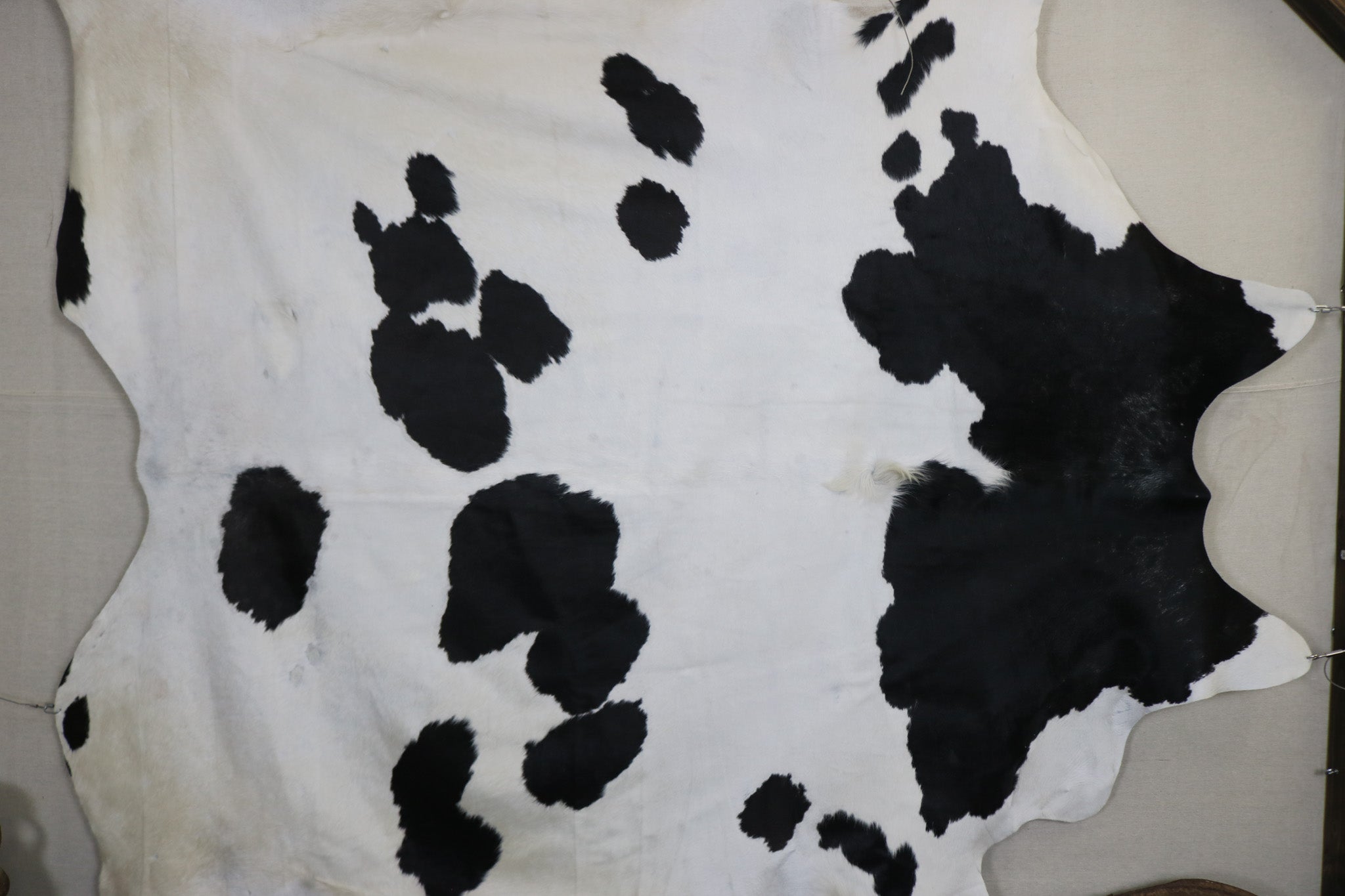 Stunning Black and White Cowhide Handmade in Brazil