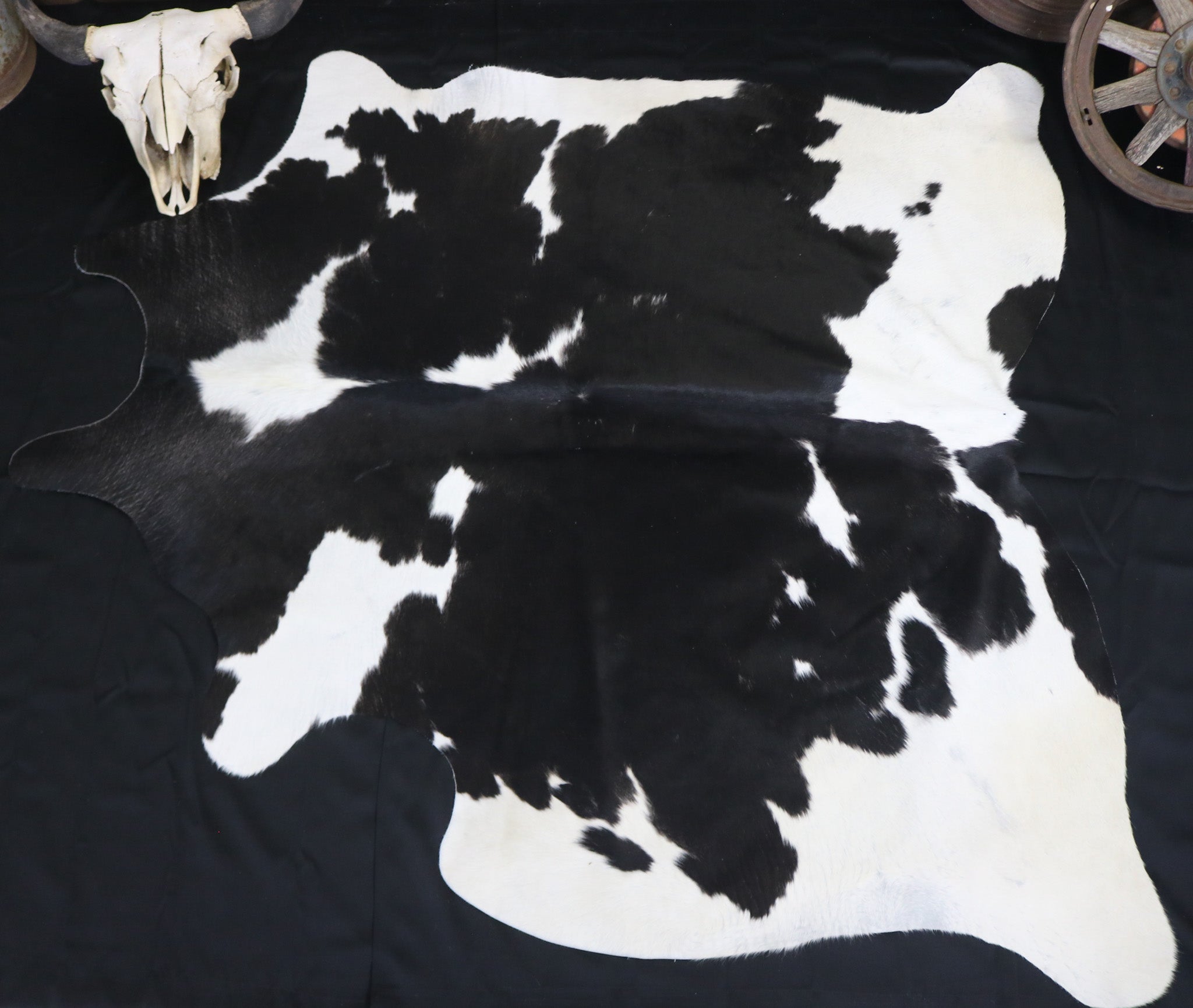 Stylish Black and White Cowhide Handcrafted in Brazil