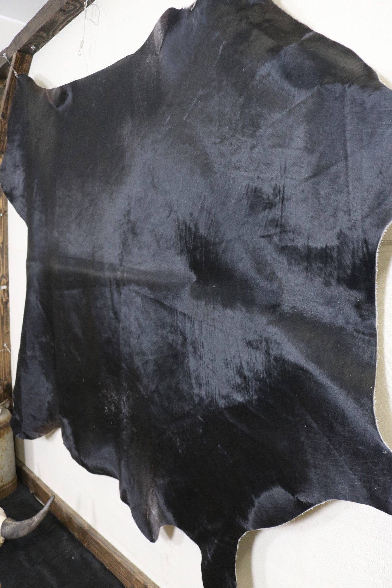 Luxurious Black Cowhide Handcrafted in Brazil