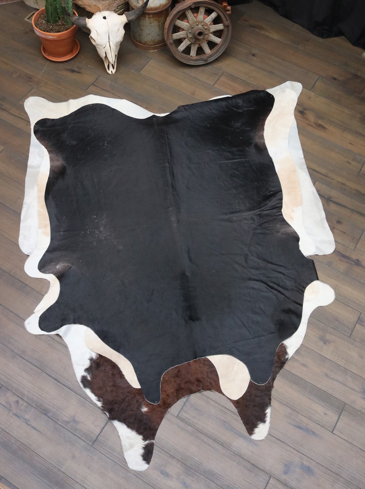 Luxurious Black Cowhide Handcrafted in Brazil