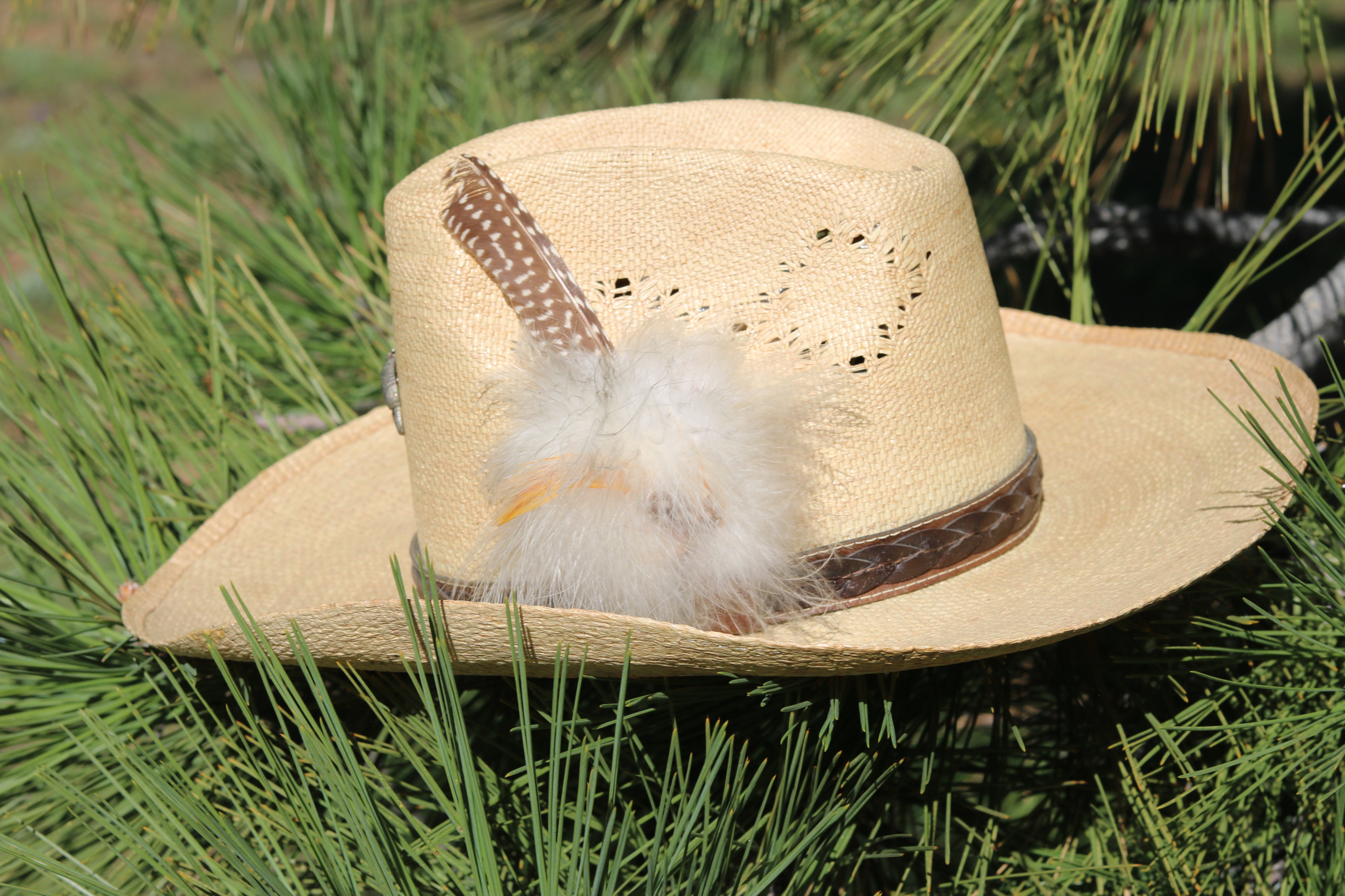 Vintage Stetson Roadrunner Bryant Finish Straw Cowboy Hat Size 7