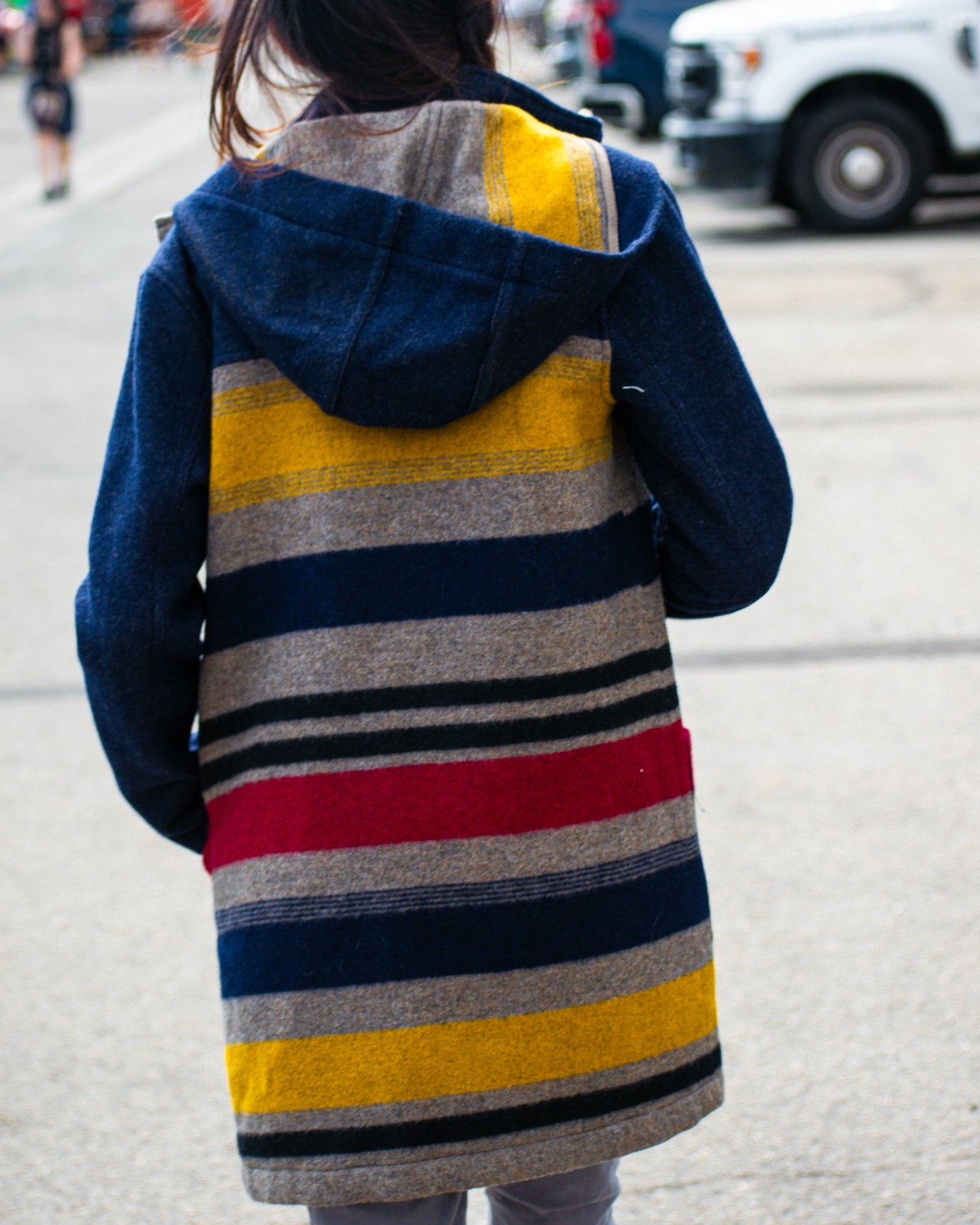 Pendleton Women's Camp Stripe Wool Quilted Parka Jacquards Collection Size XS