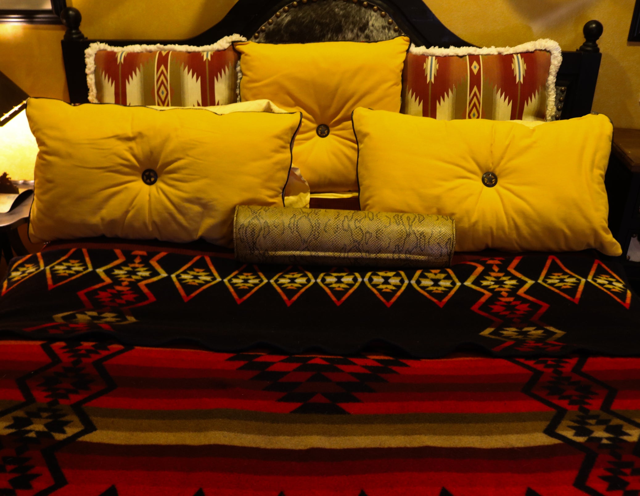 Pendleton Beaver State Reversable Blanket Featuring Black Red Orange Brown