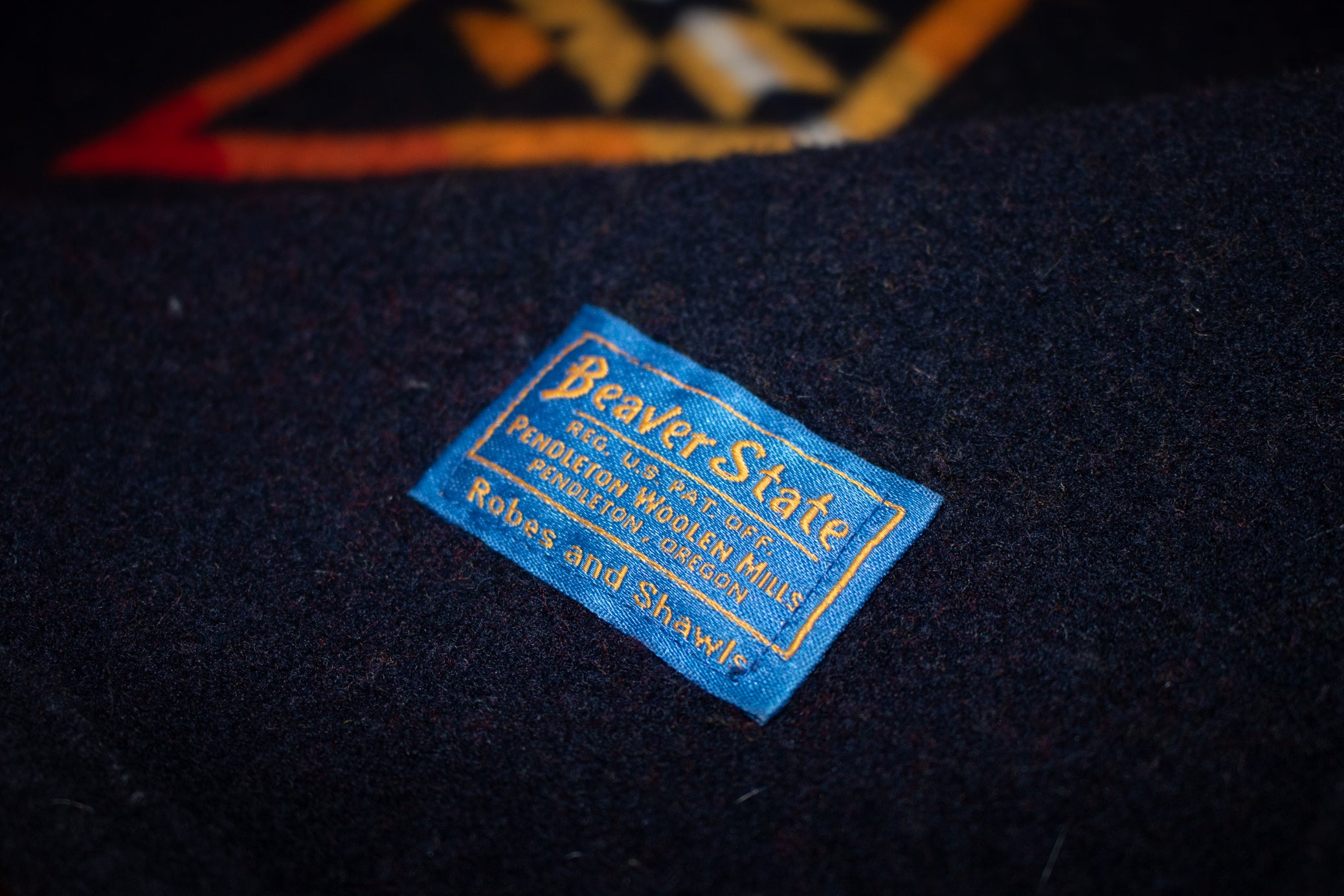 Pendleton Beaver State Reversable Blanket Featuring Black Red Orange Brown