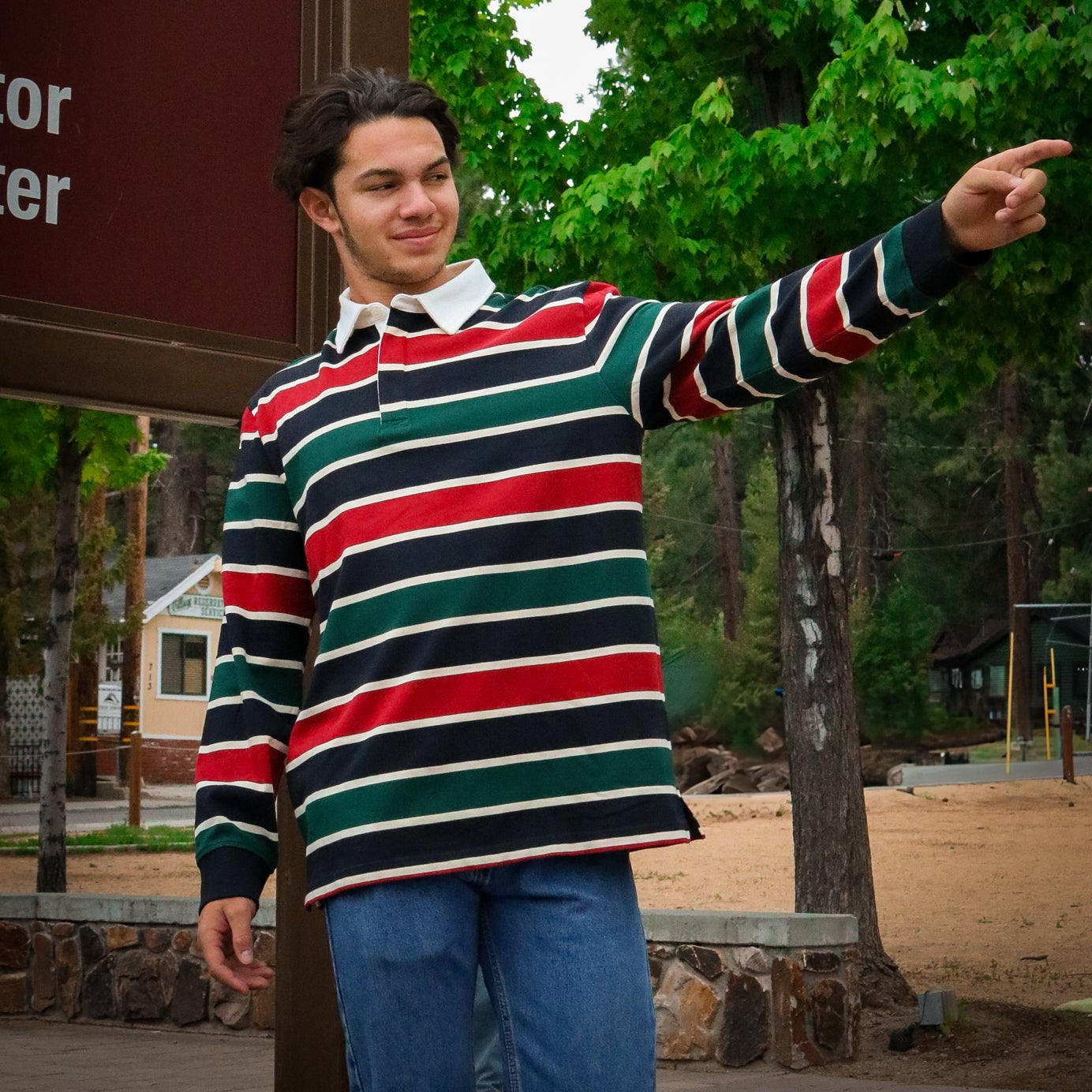 Pendleton Decker Rugby Ranger Stripe Long Sleeve Shirt