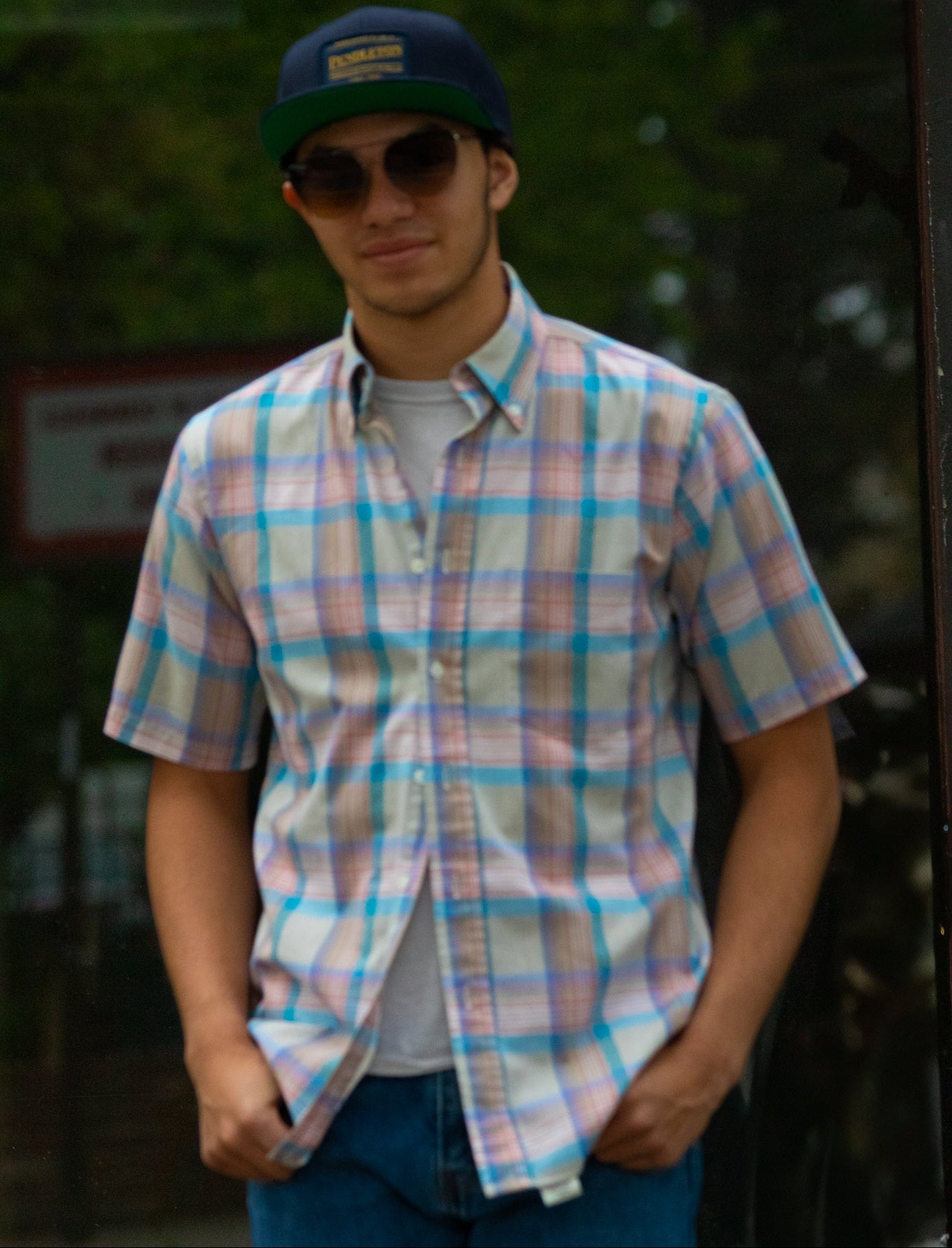 Country Traditional by Pendleton Pastel Short Sleeve Button Up Dress Shirt