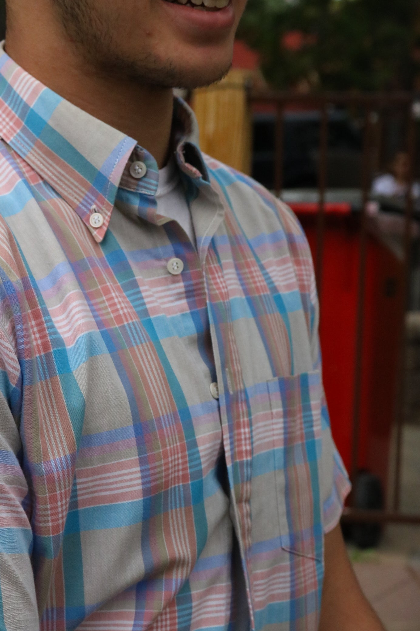 Country Traditional by Pendleton Pastel Short Sleeve Button Up Dress Shirt